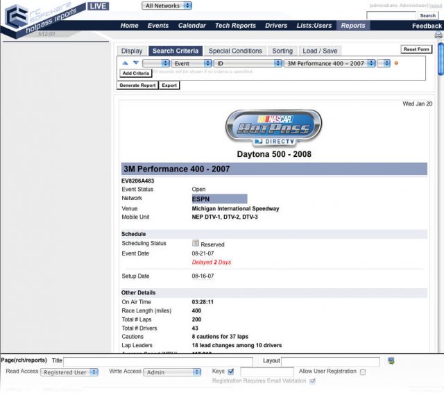 Nascar Hotpass | Web Application Development