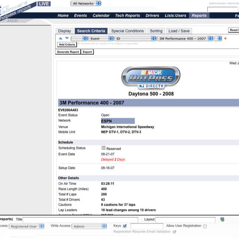 Nascar Hotpass | Web Application Development