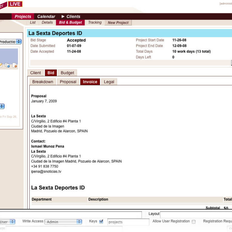 RCS Project Database | Web Application Development