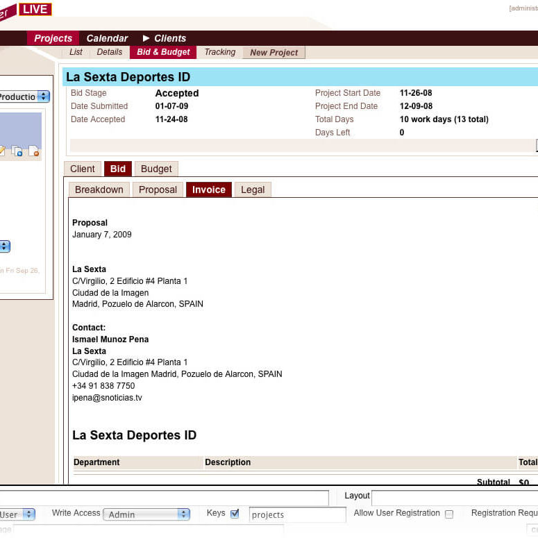 RCS Project Database | Web Application Development