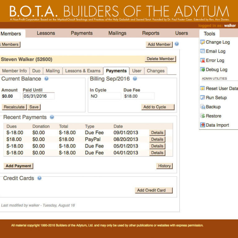 Builders of the Adytum | Web Application Development