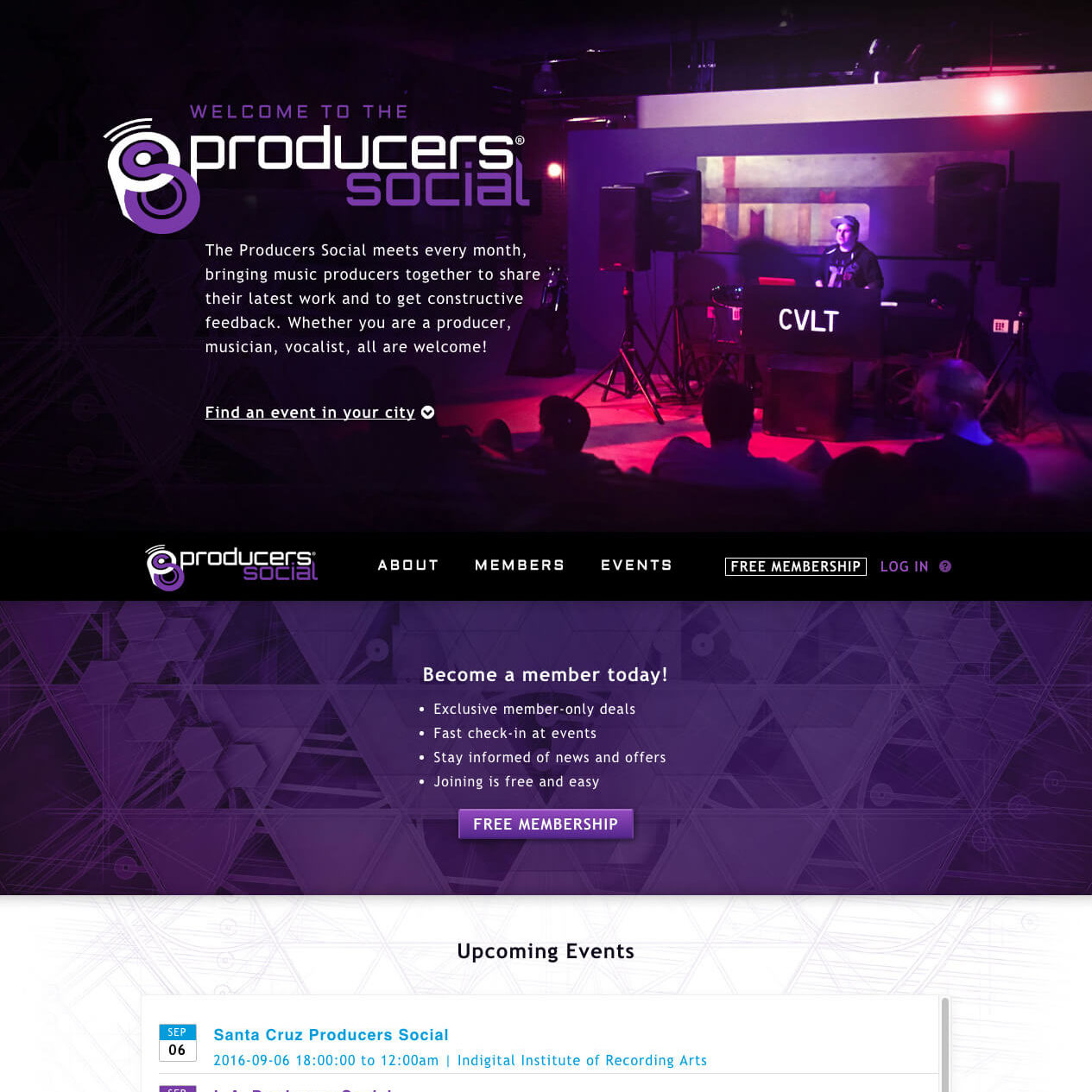Producers Social Website Design and Development by Axon Genesis