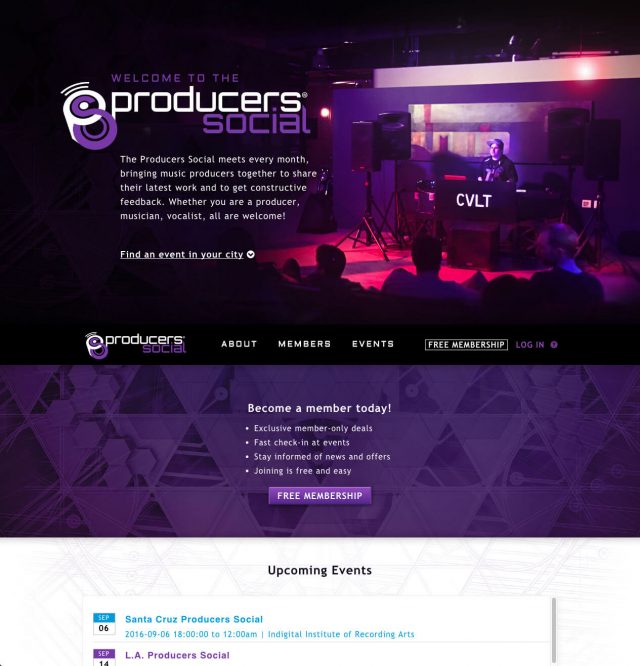 Producers Social Website Design and Development by Axon Genesis