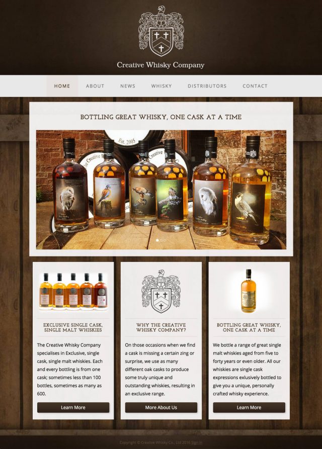 Creative Whisky Co Website Design and Developement by Axon Genesis
