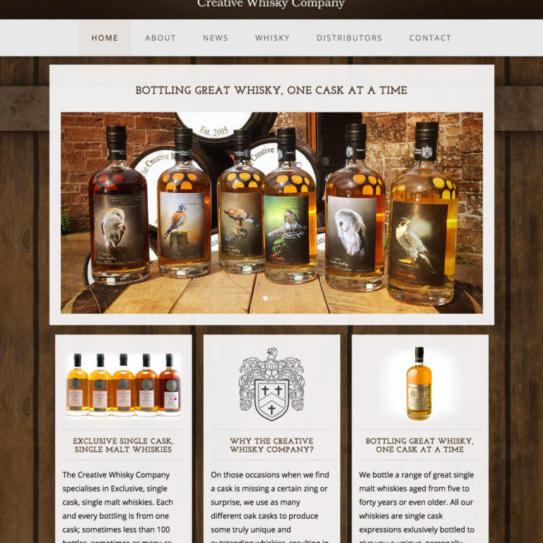 Creative Whisky Co Website Design and Developement by Axon Genesis